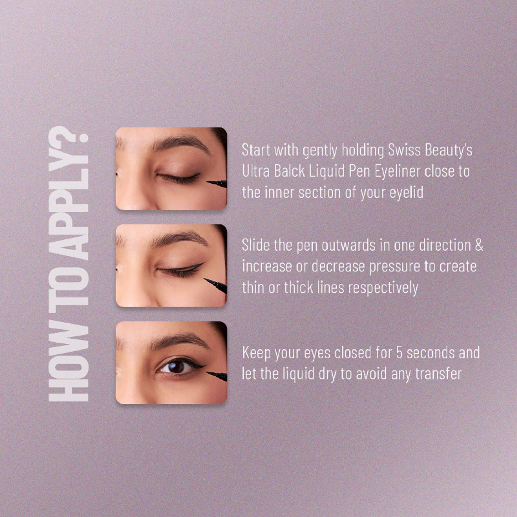 Swiss Beauty Liquid Pen Eyeliner - Black | Grocsy