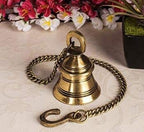 Uapan Brass Decorative Wall Hanging Bell With Chain & Hook | Grocsy