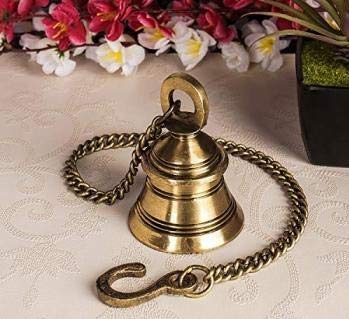 Uapan Brass Decorative Wall Hanging Bell With Chain & Hook | Grocsy