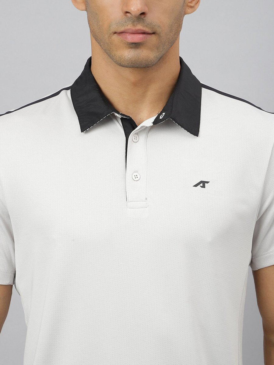 Alcis Men Train-Tech Anti-Static Slim-Fit Training Polo T-Shirt | Grocsy