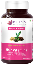 Bliss Welness Hair Vitamins Veg Tablet | Grocsy