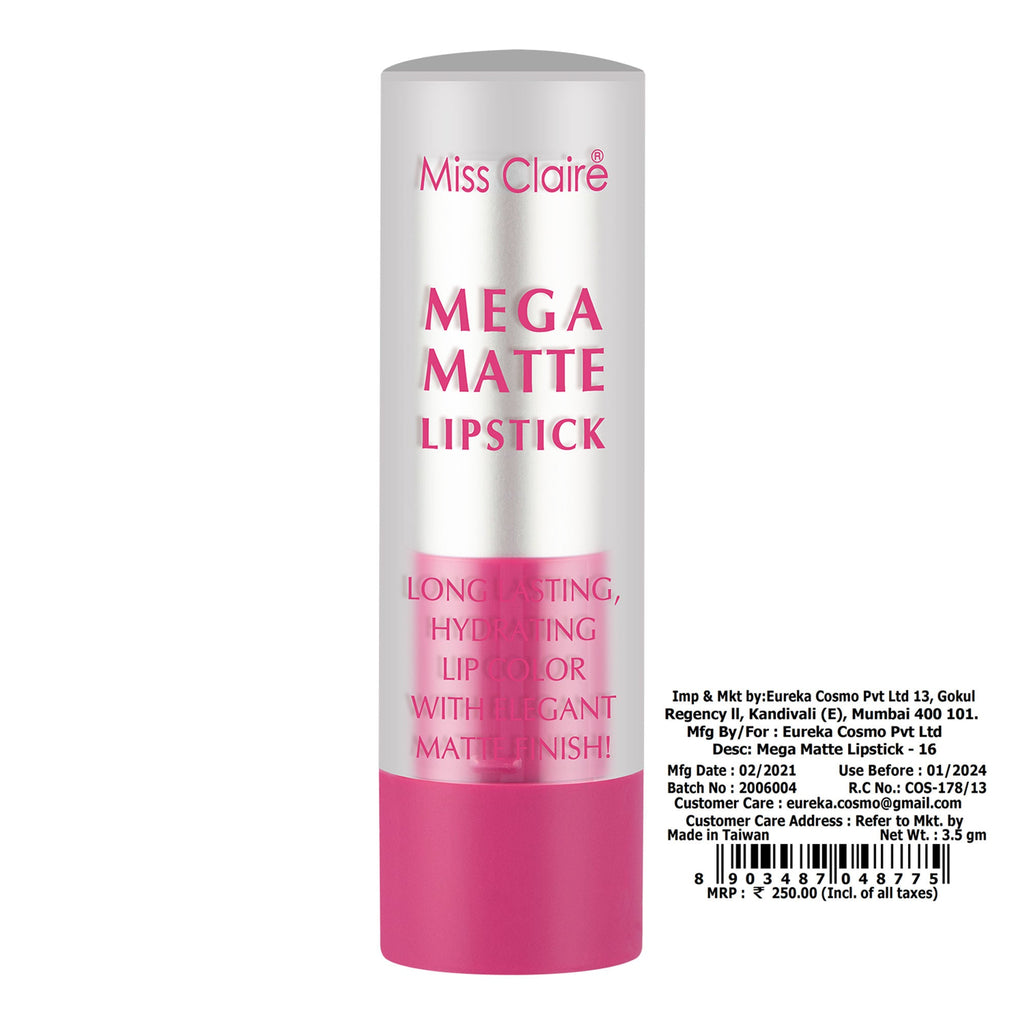 Miss Claire Mega Matte Lipstick - 16 | Grocsy