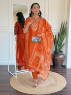 The52 Beautiful Women's Thread work Viscose Fabric Straight Kurta, Pant and Dupatta Set | Grocsy