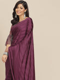 Tikhi Imli Magenta Striped Saree | Grocsy