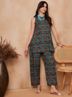 InWeave Aqua Pearl Abstract Printed Co Ords Set | Grocsy
