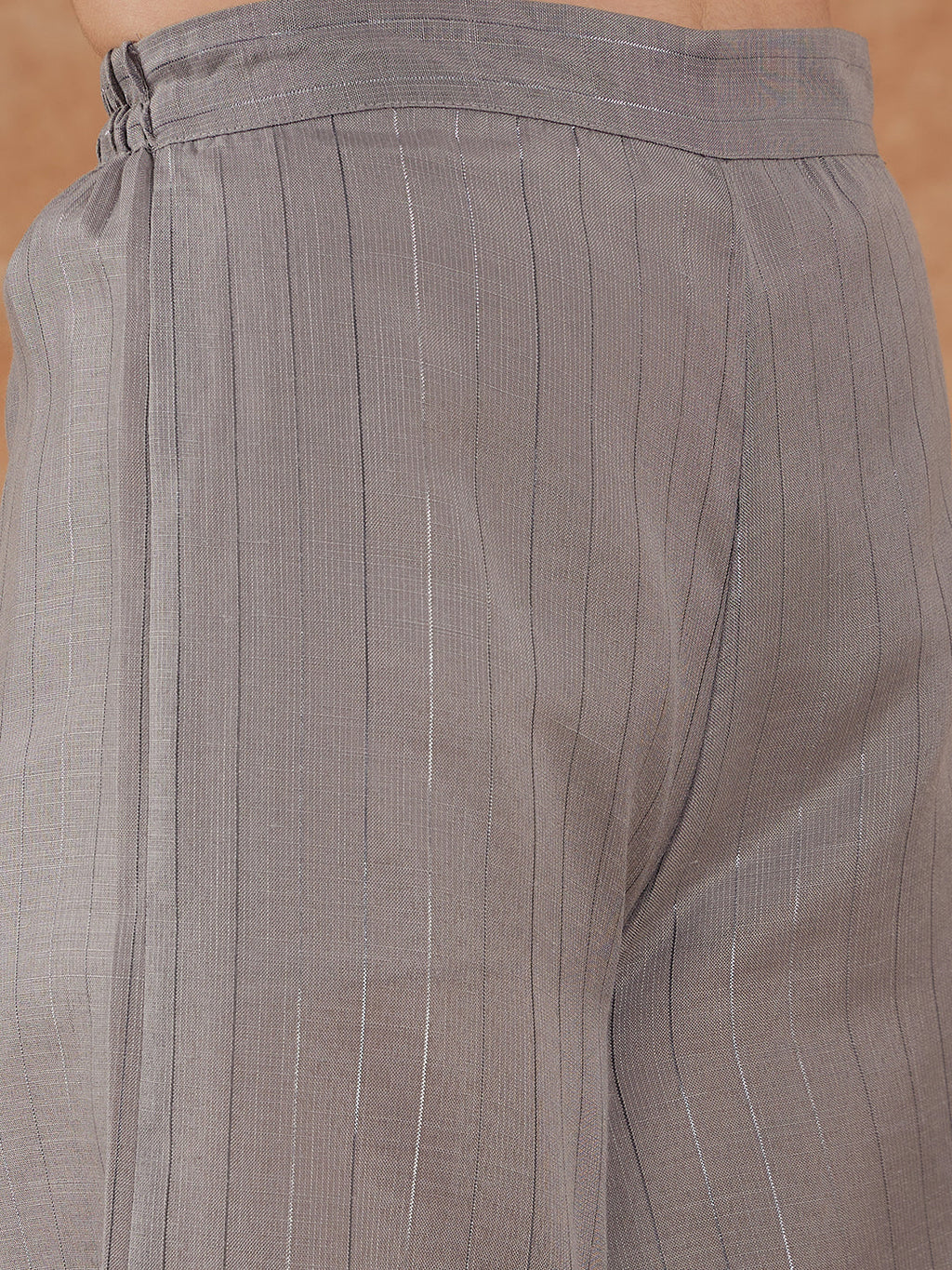 InWeave Women's Light Grey Lurex Kurta Set Multi Garden Or Dupatta | Grocsy