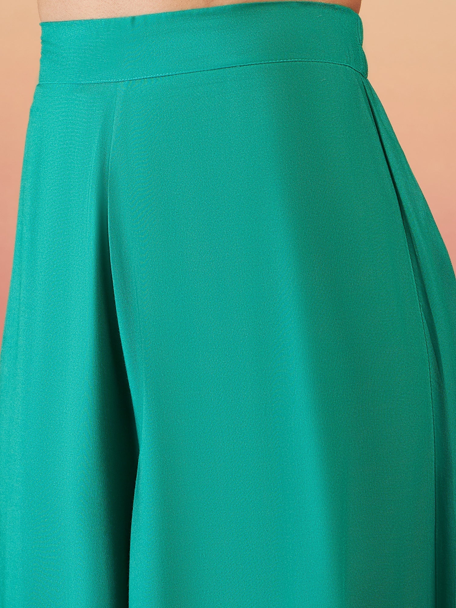 InWeave Emerald Green Strappy W Green Organza Dupatta Set | Grocsy