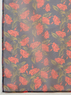 InWeave Red Strappy W Black Orange Floral Print Or Dupatta Set | Grocsy