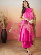 InWeave Fuchsia Olive Lurex Set | Grocsy