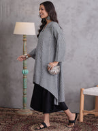 InWeave Black Small Check Black Palazzo Set | Grocsy