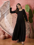 InWeave Black Sweetheart Kurta With Dupatta | Grocsy