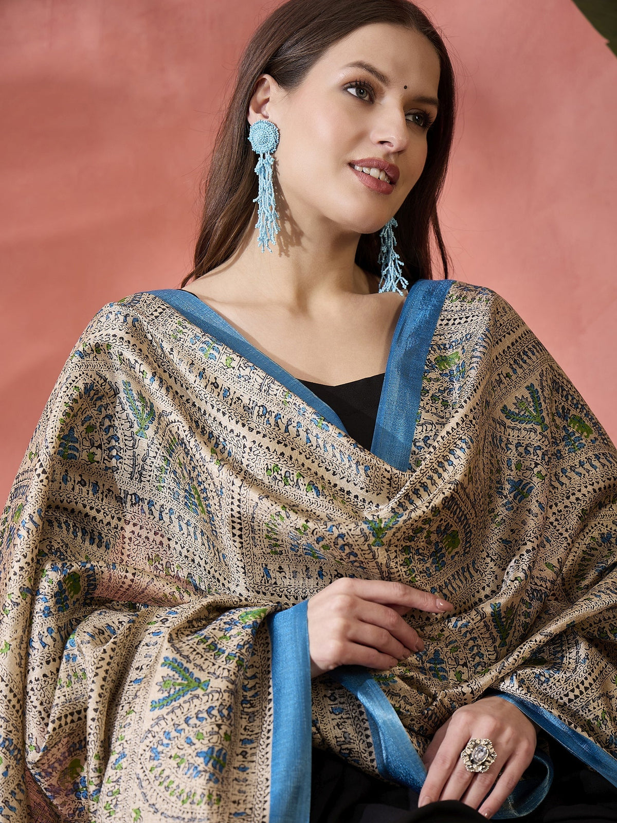 InWeave Black Sweetheart Kurta With Dupatta | Grocsy