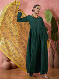 InWeave Green Sweetheart Kurta With Dupatta | Grocsy
