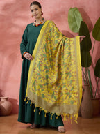 InWeave Green Sweetheart Kurta With Dupatta | Grocsy