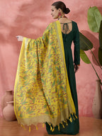 InWeave Green Sweetheart Kurta With Dupatta | Grocsy
