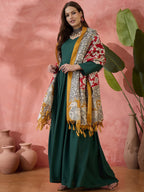 InWeave Green Sweetheart Kurta With Dupatta | Grocsy