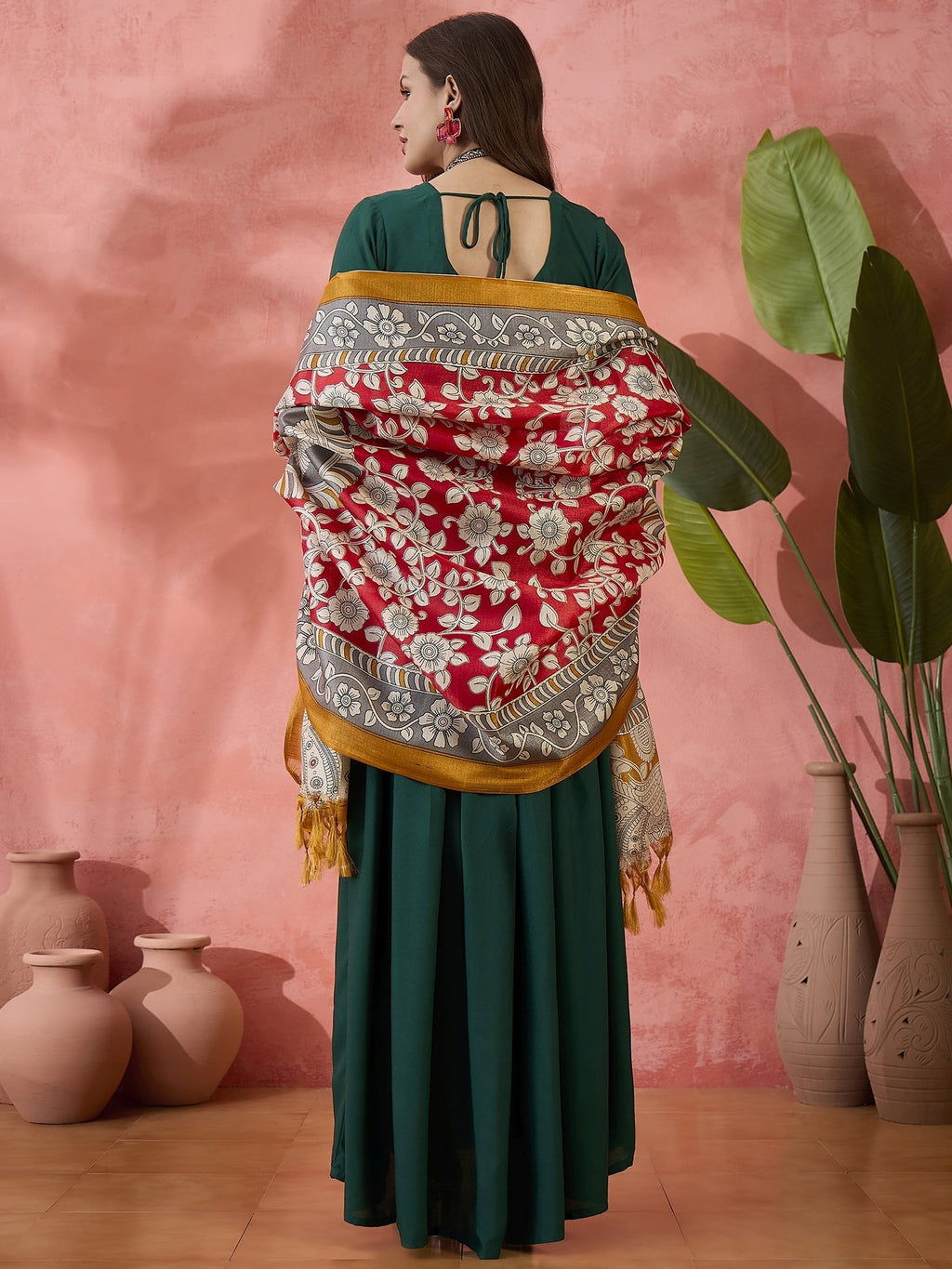 InWeave Green Sweetheart Kurta With Dupatta | Grocsy