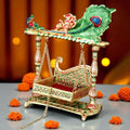 KridayKraft Decorative Krishna Jhula Swing, Metal | Grocsy
