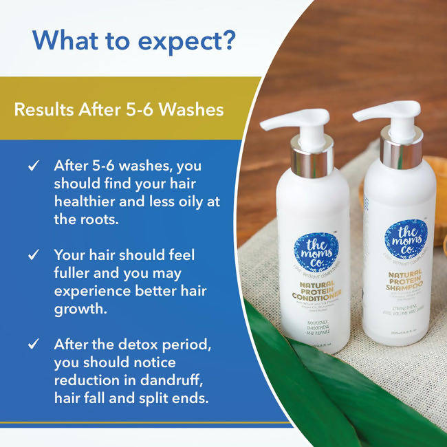 The Moms Co Natural Protein Hair Care Bundle | Grocsy