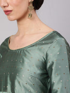 Aks Woven Design Silk Anarkali Kurta | Grocsy