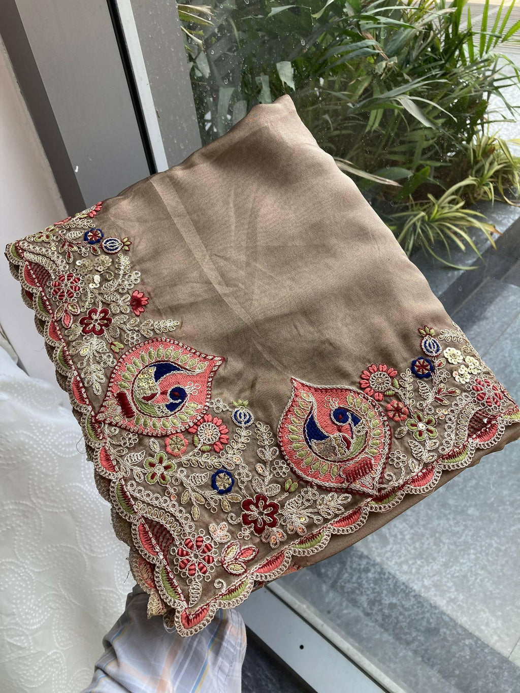 Teeya Creation New Trendy Party Wear Soft Silk Saree-Brown | Grocsy