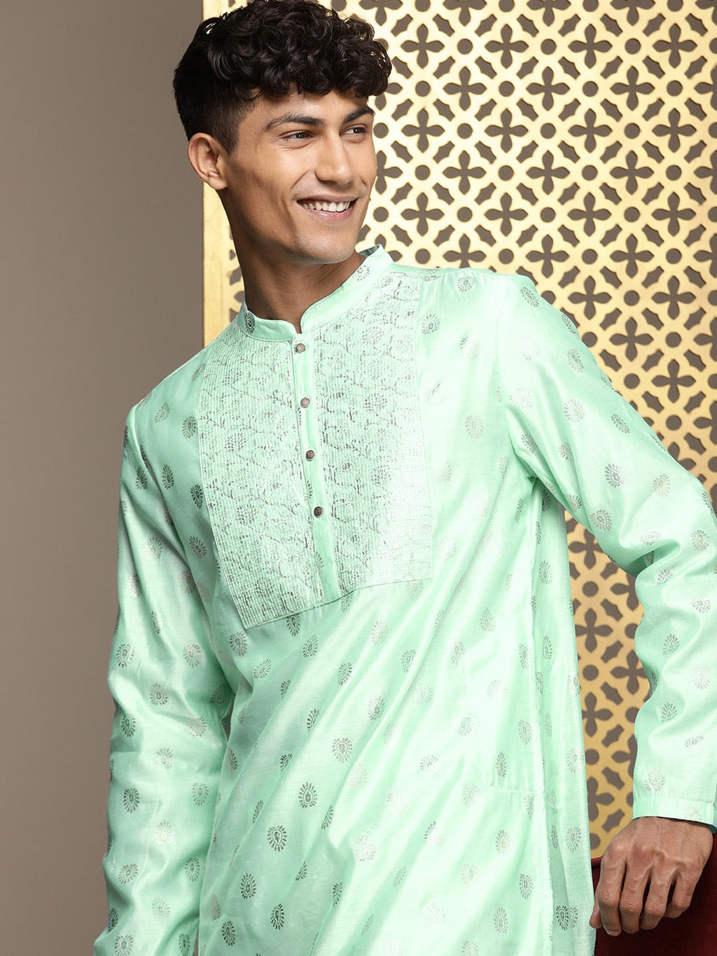 House of Pataudi Ethnic Motifs Printed Jashn Kurta | Grocsy