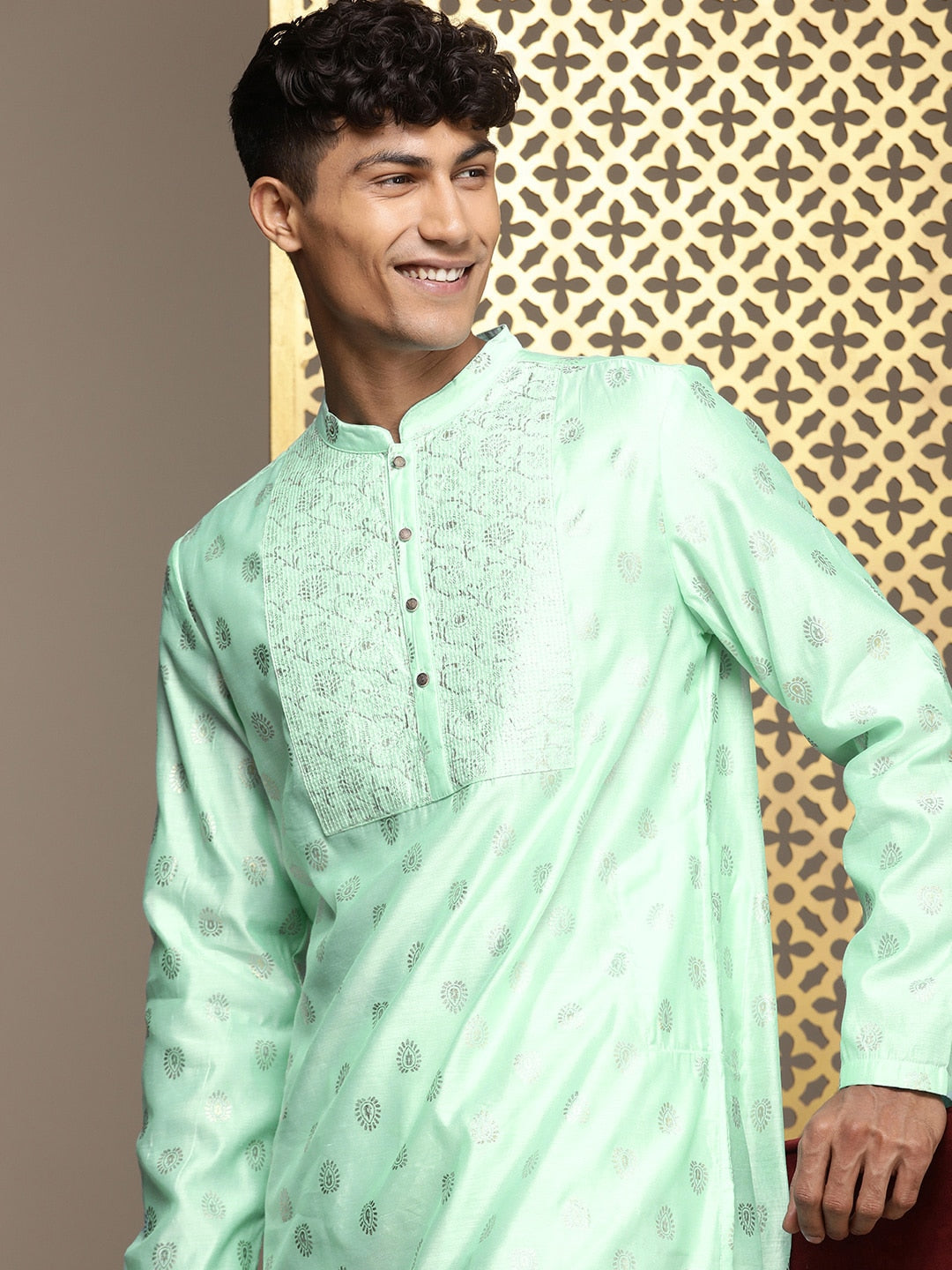 House of Pataudi Ethnic Motifs Printed Jashn Kurta | Grocsy