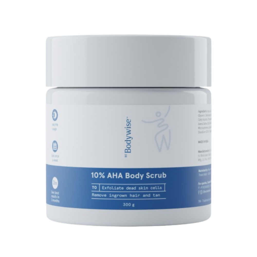 BeBodywise 10% AHA Lactic Acid Body Scrub | Grocsy