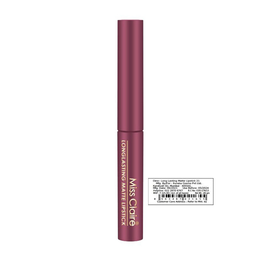 Miss Claire Long Lasting Matte Lipstick - 21 Sherbet Pink | Grocsy