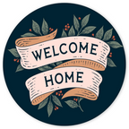 Artvibes Welcome Home Round Wood Design Artworks Hangings Ornaments | Grocsy