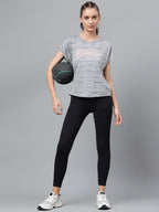 MKH Typography Printed Extended Sleeves Dri-FIT Relaxed Fit Sports T-shirt | Grocsy