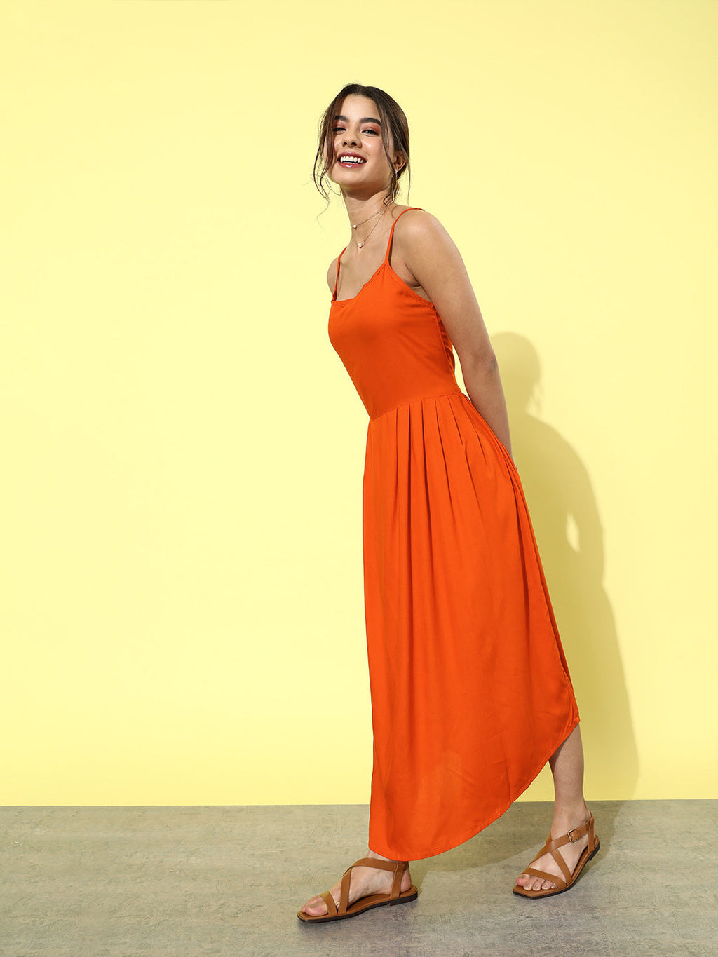 InWeave Orange - Multi Printed Organza Cape Set | Grocsy