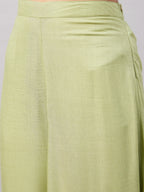 InWeave Women's Light Green R Strappy Set W Green Red Print Cotton Dupatta | Grocsy