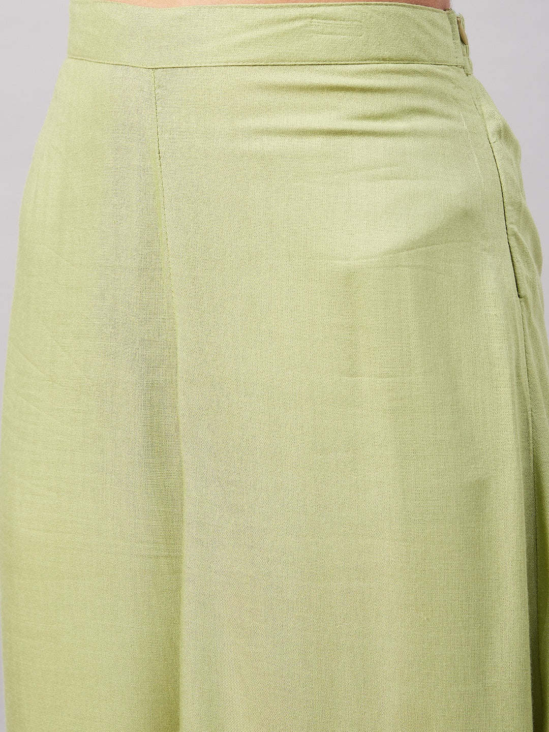 InWeave Women's Light Green R Strappy Set W Green Red Print Cotton Dupatta | Grocsy