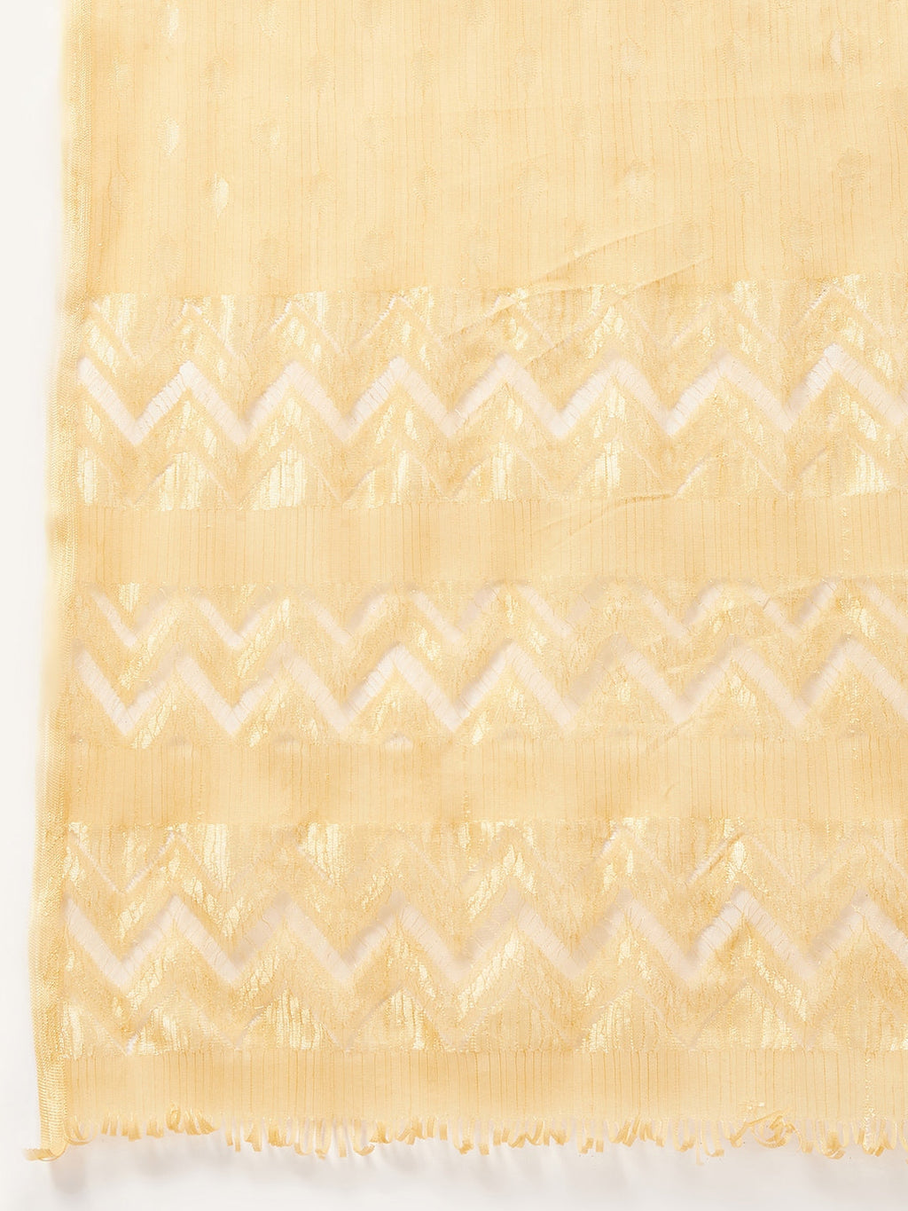 InWeave Women's Wine Solid Strappy Set With Gold Banarsi Zari Dupatta | Grocsy