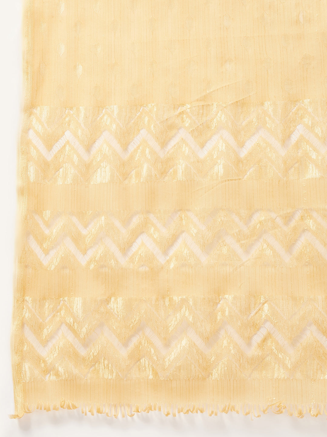 InWeave Women's Wine Solid Strappy Set With Gold Banarsi Zari Dupatta | Grocsy