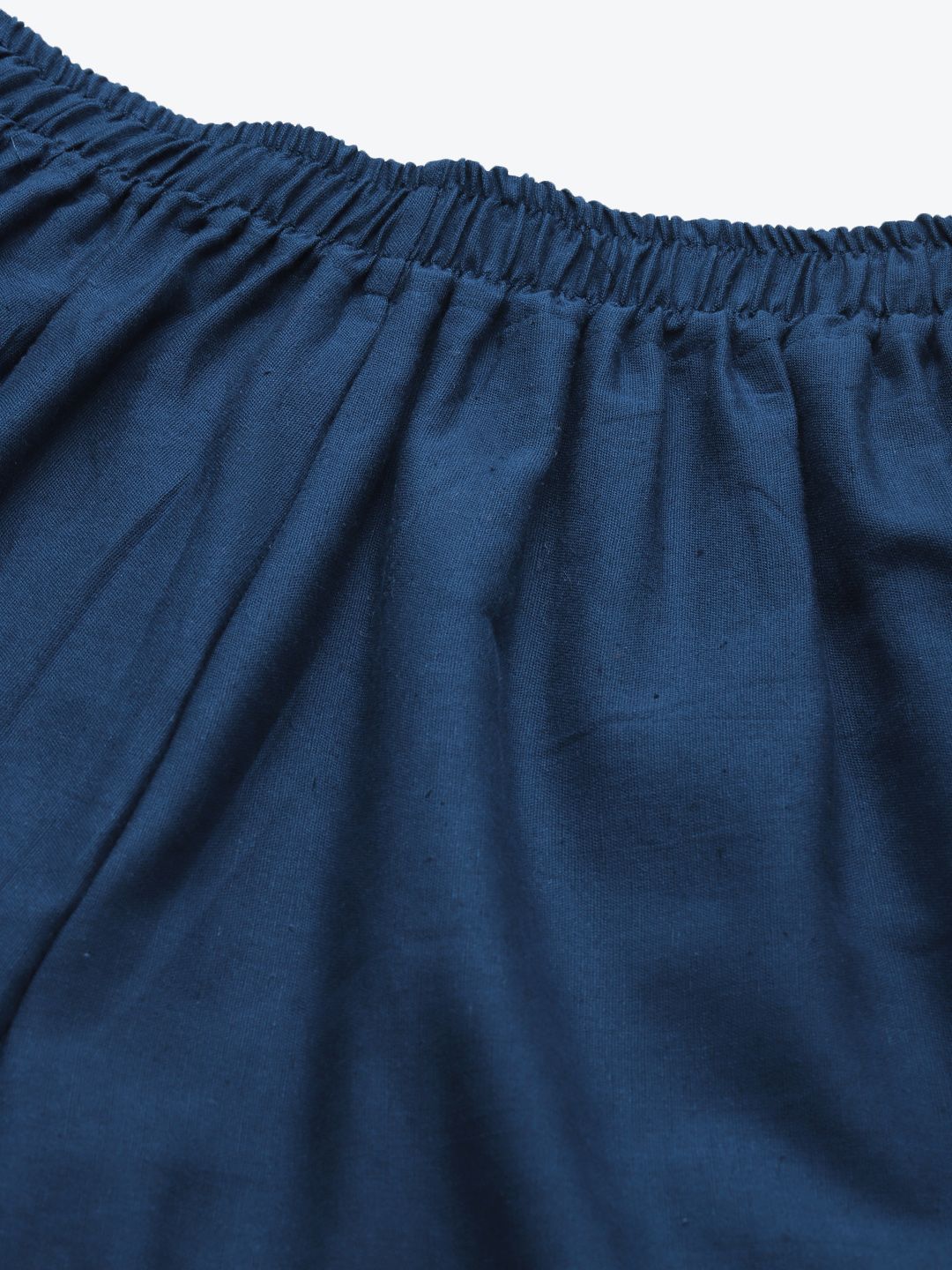 TAG 7 Women Navy Blue Hem Design Straight Palazzos | Grocsy