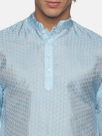 Sethukrishna Men Blue Kurta with Pyjama | Grocsy