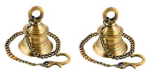 Uapan Brass Decorative Wall Hanging Bell With Chain & Hook | Grocsy