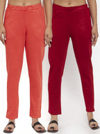 TAG 7 Women Pack of 2 Wool Blend Ankle-Length Acrylic Leggings Pants | Grocsy