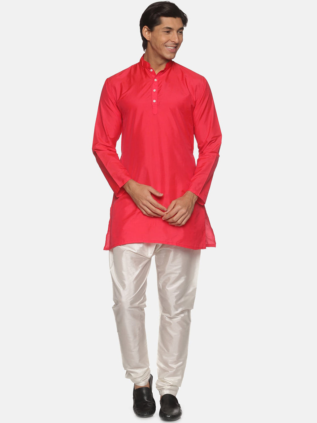 Sethukrishna Men Fuchsia Kurta with Pyjamas | Grocsy