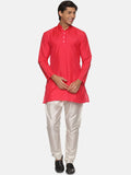 Sethukrishna Men Fuchsia Kurta with Pyjamas | Grocsy