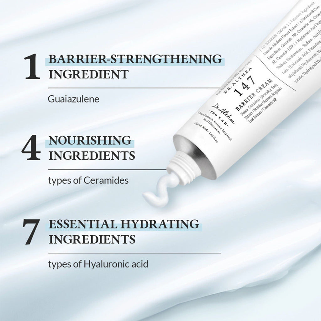 Dr.Althea 147 Barrier Cream: Rich Ceramide & hyaluronic acid infused cream for Damaged Skin Barrier | Grocsy