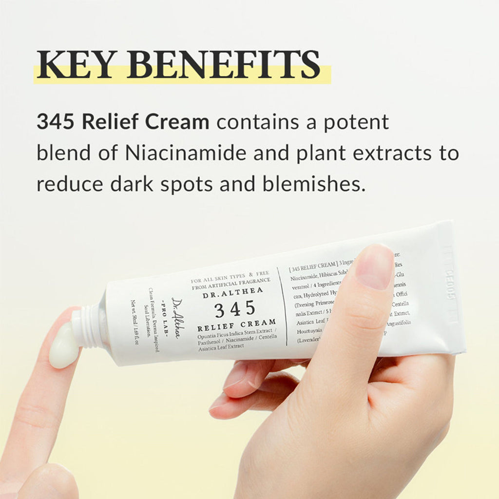 Dr.Althea 345 Relief Cream: Soothing & Barrier Repair Cream with power of Niacinamide & Panthenol | Grocsy