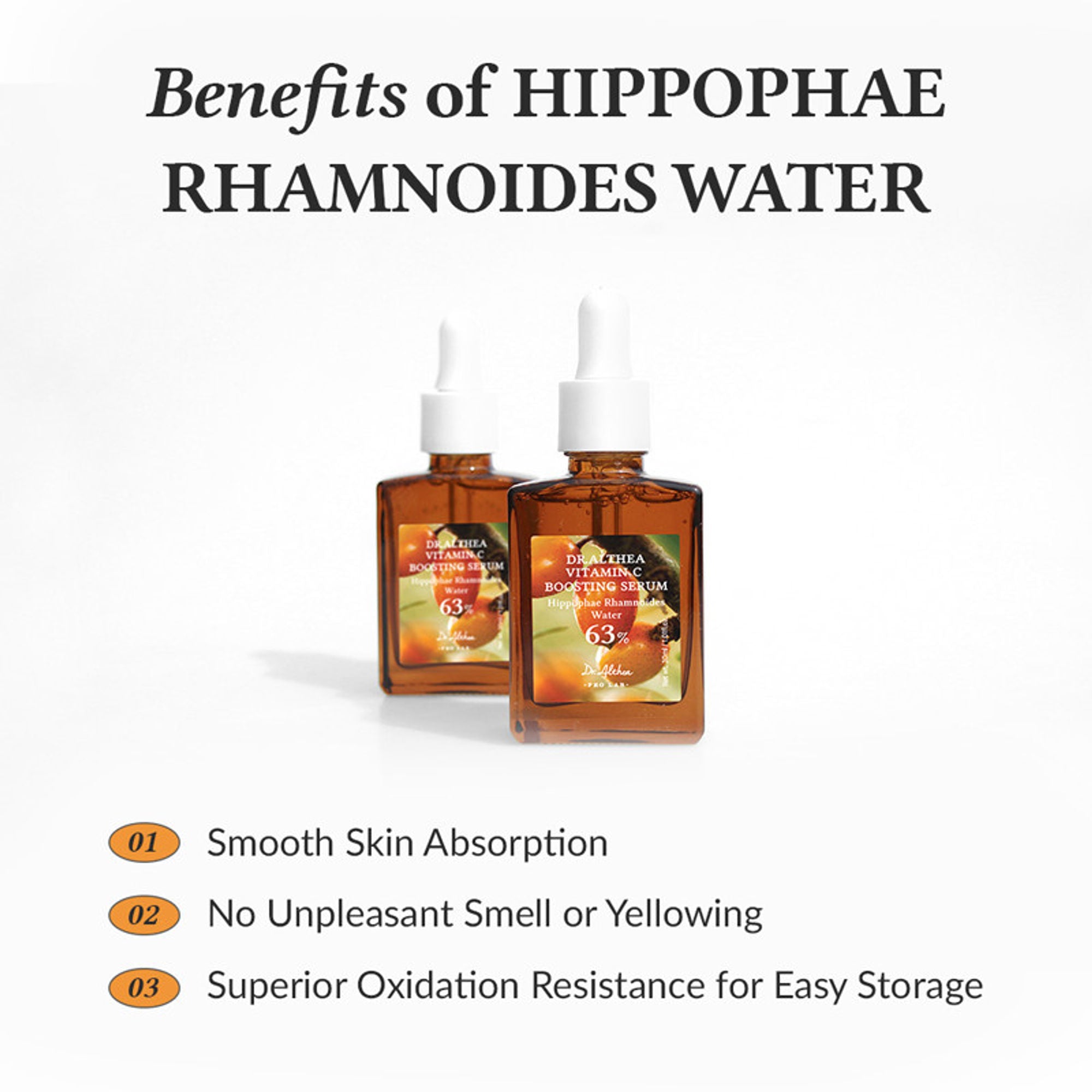 Dr.Althea Vitamin C Boosting Serum with Sea Buckthorn: Antioxidant Brightening Serum for Dull Skin | Grocsy