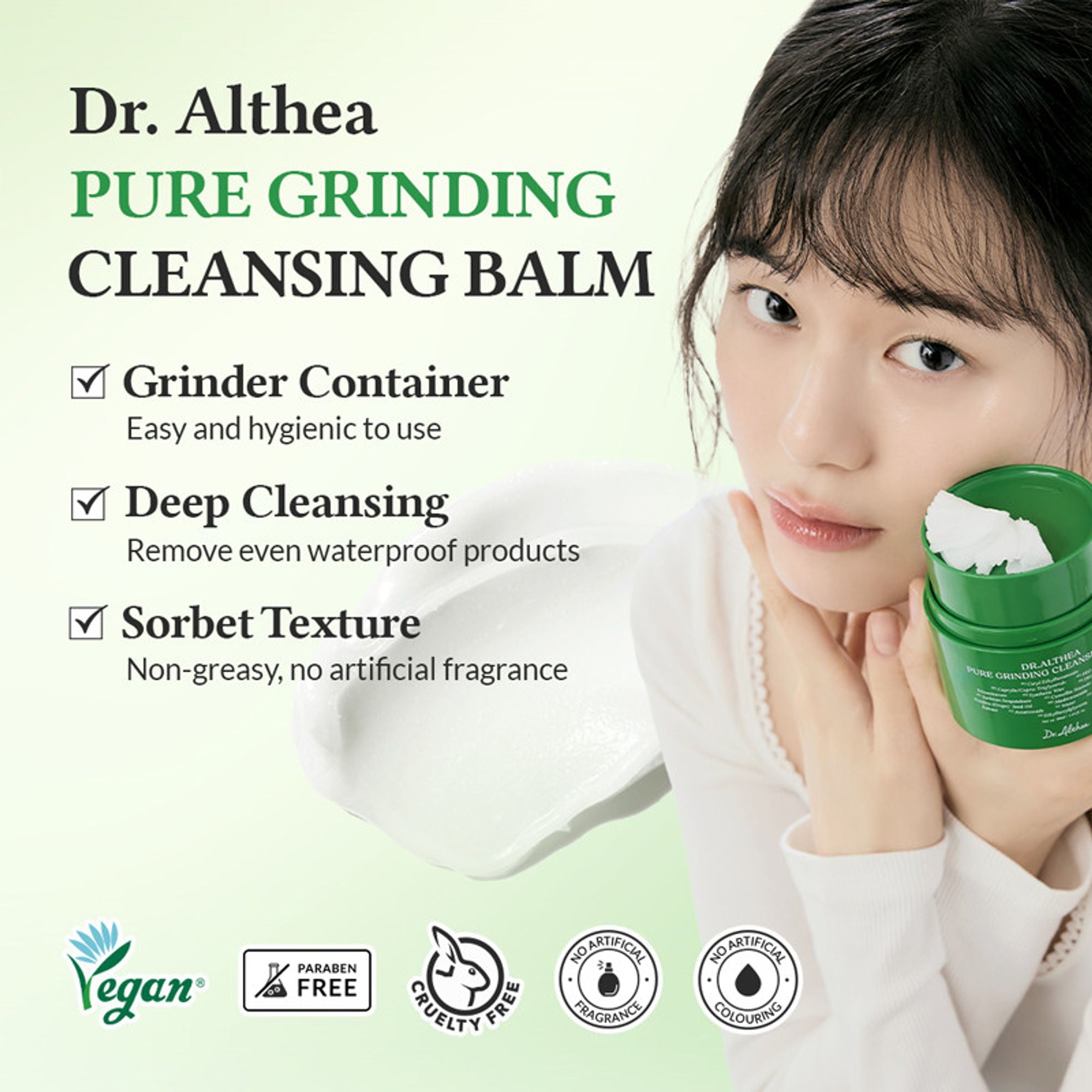 Dr.Althea Pure Grinding Cleansing Balm: Gentle Oil-Based Makeup Remover & Pore Cleanser | Grocsy