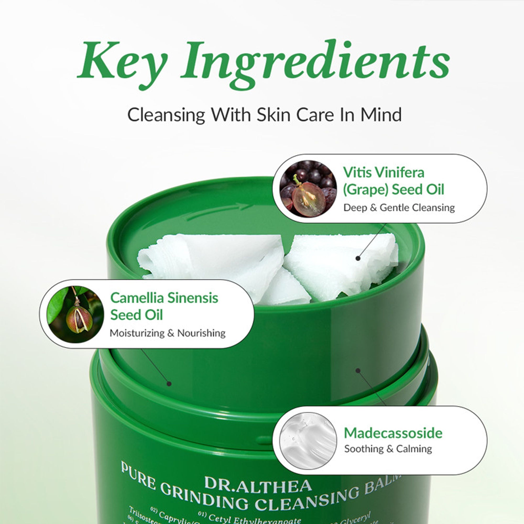 Dr.Althea Pure Grinding Cleansing Balm: Gentle Oil-Based Makeup Remover & Pore Cleanser | Grocsy