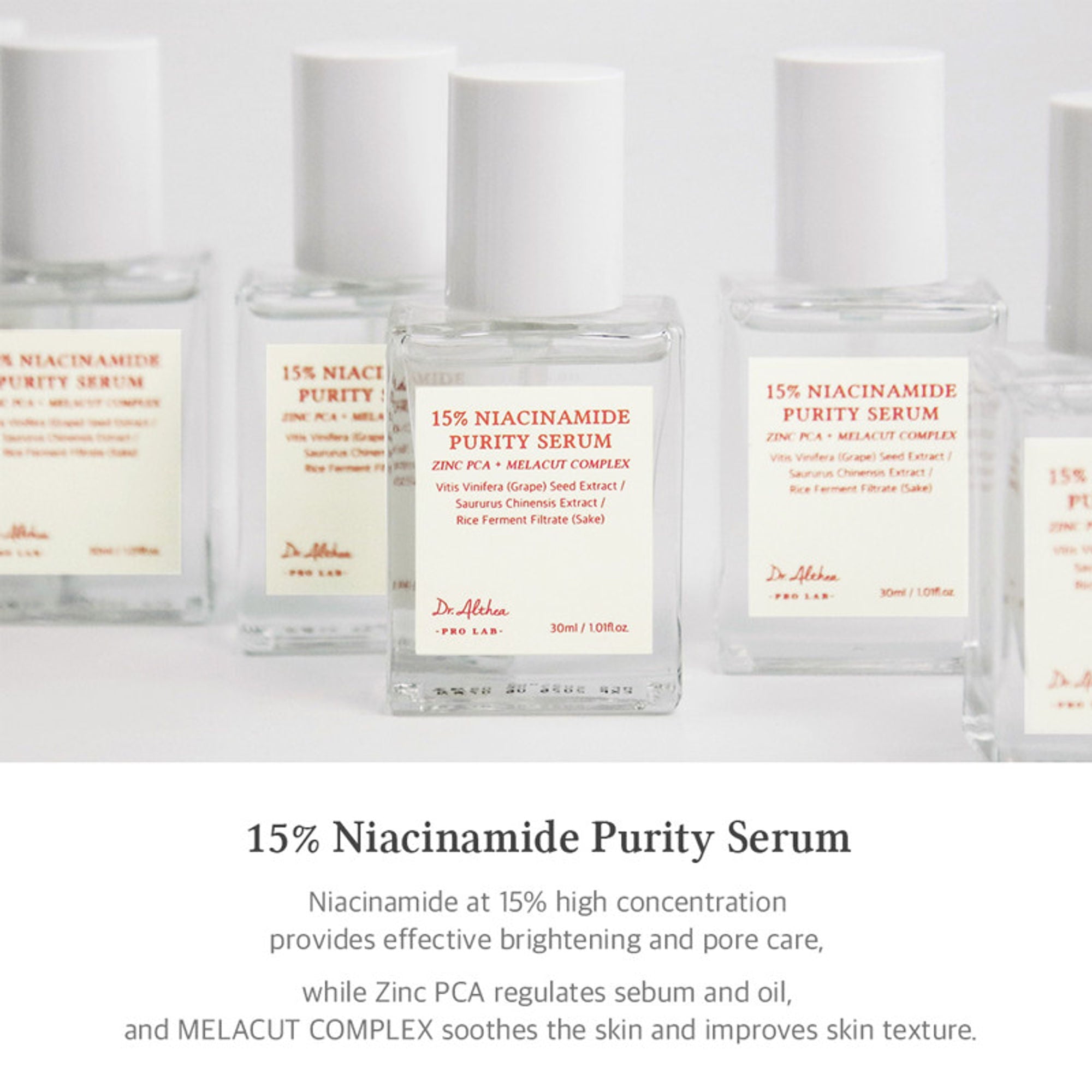 Dr.Althea 15% Niacinamide Purity Serum: High-Potency Serum for Oil Control & Pores | Grocsy