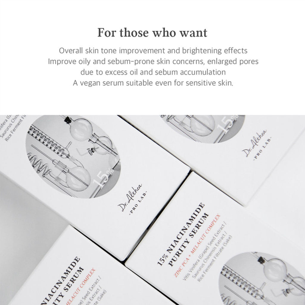 Dr.Althea 15% Niacinamide Purity Serum: High-Potency Serum for Oil Control & Pores | Grocsy