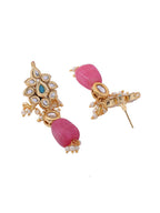 Shoshaa Gold Contemporary Drop Earrings | Grocsy